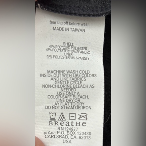 Prana Black Asymmetrical Ruched Sleeveless Tank Top - Picture 5 of 5